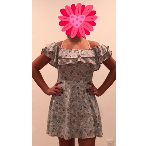 Blue Floral Dress 👗 - Picture 1 of 4